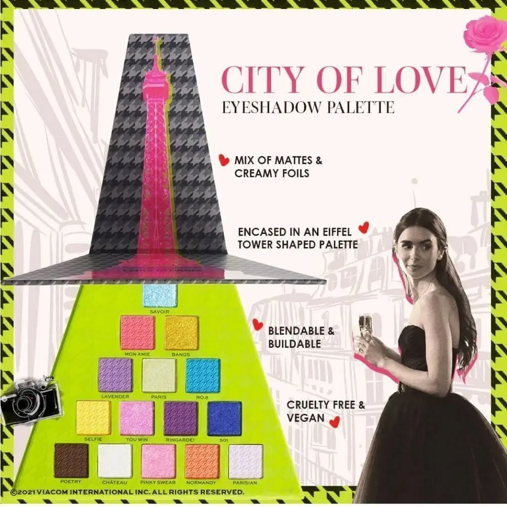 Makeup Revolution Emily In Paris City Of Love Eyeshadow Palette New in Box!